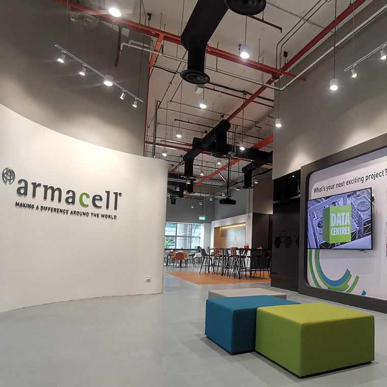 Photo showing Armacell's Asia-Pacific headquarters office in Singapore